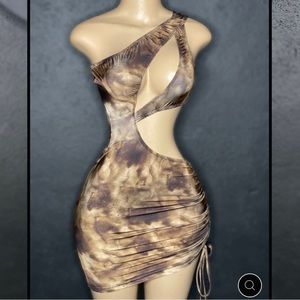 Steph’s Designs Brown cut out bodycon dress